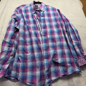 Tailorbyrd 1930 Collection Men's XL Plaid Long Sleeve Button Down Shirt Flip...